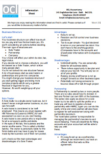 Business Structure - March 2022