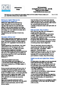 MTD implications for landlords - March 2022