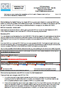Personal Tax Newsletter - March 2025